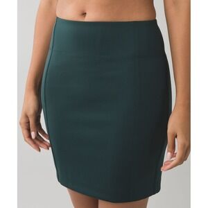 Lululemon & Go Cityfarer Skirt Dark Fuel Green Technical Stretch 4
